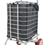 Carrito De Compras Metálico Reforzado Plegable Alto Otten - Gris Oscuro