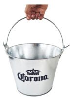 Hielera Frapera Balde Metálico Para Cerveza Con Destapador - Plateado - Balde - Imagen 3