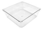Organizador Cuadrado Contenedor Acrilico Para Heladera 15 Cm Transparente