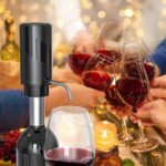 Decantador Aireador De Vino Eléctrico Recargable Usb Otten Negro - Imagen 8