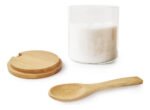 Set X 3 Frascos Vidrio Con Tapa Base Cuchara Bambú Otten Marrón Claro - Imagen 5
