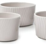 T X 5 Cazulas Dip Pot Apilabl Porclana Grmr Dunas Color Crma