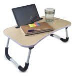Mesa Bandeja Cama Curva Patas Plegable Notebook Tablet Otten - Marrón Claro - Imagen 2