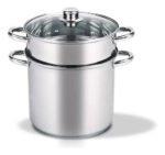 Set X3 Pzs Olla/Colador/Vaporera Acero Inoxidable 24cm - Imagen 2
