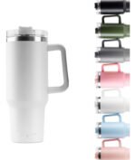 Vaso Térmico Acero C/ Manija Y Sorbete Otten 1 Lt Blanco - Imagen 6
