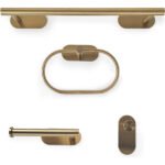 Set X 4 Piezas Accesorios Para Baño Otten Dorado