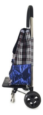 Carrito De Compras Metálico Reforzado Plegable Otten - Azul - Imagen 2