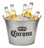 Hielera Frapera Balde Metálico Para Cerveza Con Destapador - Plateado - Balde - Imagen 4