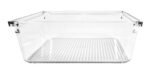 Organizador Cuadrado Contenedor Acrilico Para Heladera 15 Cm Transparente - Imagen 2