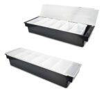 Gaveta Recipiente Plástica Multibox 6 Divisores Color Negro