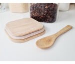 Frasco Hermético Cuadrado Tapa Cuchara Bambú Otten 575 Ml - Marrón Claro - Imagen 5