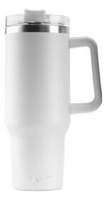 Vaso Térmico Acero C/ Manija Y Sorbete Otten 1 Lt Blanco - Imagen 2