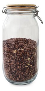 Frasco Vidrio Cierre Hermético Tapa Bambú Otten 2,2 Lts Marrón Claro