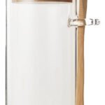Frasco Hermético Vidrio Con Tapa Cuchara Bambú Otten 370 Ml Marrón Claro