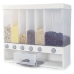 Dispenser Dispensador Alimento Legumbres Cereales 6 Espacios Color Blanco
