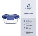 Set X 3 Taper Contenedor Cuadrado Luminarc Putina 520 Ml - Azul - Imagen 4