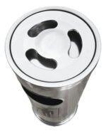 Cestos Tacho Basura C/ Cenicero Acero Inox Otten 22 Lts Plateado - Imagen 2