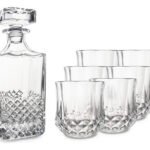 Set X 7 Piezas Para Whisky Vasos Y Licorera Otten 750 Ml Transparente