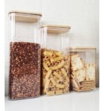 Frasco Acrílico Hermético Tapa Bambú Otten 1,8 Lts - Marrón Claro - Imagen 7