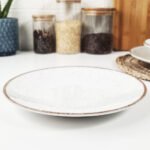 Plato Postre Porcelana Tramontina Rustico Marron 21 Cm Blanco/marrón Rústico Marrón - Imagen 4