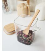 Frasco Hermético Cuadrado Tapa Cuchara Bambú Otten 900 Ml - Imagen 4
