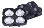 Cubetera Silicona Flexible Forma Diamante Bebidas Otten - Negro