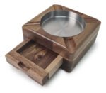 Cenicero Madera Acero Con Compartimento Otten Marrón - Imagen 4
