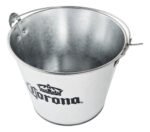 Hielera Frapera Balde Metálico Para Cerveza Con Destapador - Plateado - Balde - Imagen 9