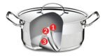 TRAMONTINA PROFESSIONAL CACEROLA AC. INOX. C/ASA  24cm - 4,7L 62623/240 - Imagen 3