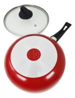 Sarten Wok Antiadherente C/ Tapa Panelux Premium 24 Cm Rojo - Imagen 3