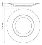 Plato Playo Porcelana Tramontina Quartzo 27 Cm Blanco - Imagen 9