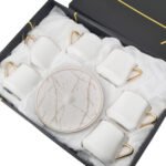 SET X 6 TAZA DE CAFE CON PLATO CERAMICA 110 ML OTTEN - Imagen 4