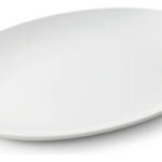 Bandeja Oval Porcelana Tramontina Sophia 32 X 25 Cm Blanco