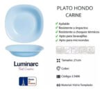 Juego Set X 12 Plato Hondo Vidrio Templado Luminarc Carine - Imagen 7