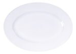 Bandeja Oval Porcelana Tramontina María Augusta  32 X 25 Cm Blanco