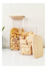 Frasco Acrílico Hermético Tapa Bambú Otten 1,1 Lts - Marrón Claro - Imagen 6