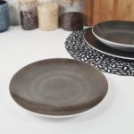 Plato Postre Porcelana Tramontina Lunar 21 Cm Negro Lunar - Imagen 4