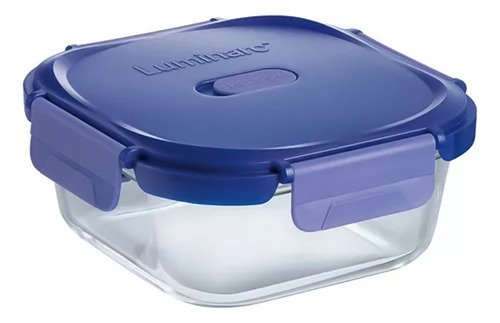 D_891347-MLA82790309847_022025-O Set X 3 Taper Contenedor Cuadrado Luminarc Putina 520 Ml - Azul - Imagen 1