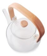 Tetera Vidrio Con Infusor Y Mango Bambú Otten 1,2 Lts Marrón - Imagen 2