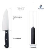 Cuchillo Chef Profesional Otten 15 Cm - BAZAR CHEFs - Negro/plateado - Imagen 2