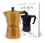 Cafetera Manual De Aluminio Italiana 6 Tazas 300 Ml Otten - Bronce - Imagen 4