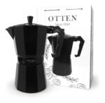 Cafetera 3 Tazas Manual De Aluminio Italiana Otten 150 Ml Negro - Imagen 4
