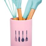 Set X5 Utensilios Silicona Con Base Calidad Premium
