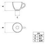 Taza Plato Café Porcelana Tramontina María Augusta 100ml Blanco - Imagen 4