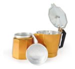 Cafetera Manual De Aluminio Italiana 6 Tazas 300 Ml Otten - Bronce - Imagen 3
