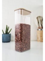 Frasco Acrílico Hermético Tapa Bambú Otten 1,8 Lts - Marrón Claro - Imagen 2