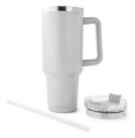 Vaso Térmico Acero C/ Manija Y Sorbete Otten 1 Lt Blanco - Imagen 3