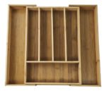 Cubiertero Extensible 7 Compartimientos Madera Bambu Otten - Marrón Claro