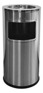 Cestos Tacho Basura C/ Cenicero Acero Inox Otten 42 Lts