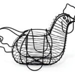 Gallina Huevera Porta Huevos Metal Pintado Cocina Decoración